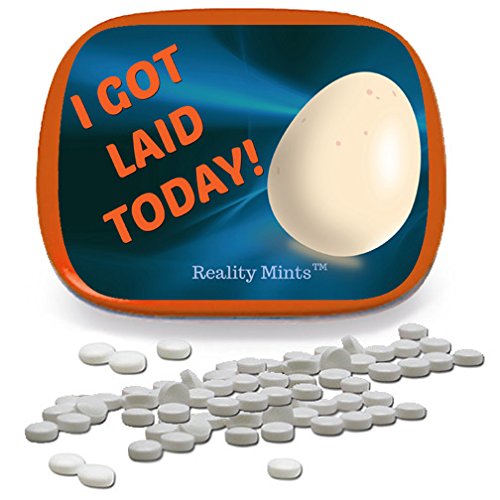 I Got Laid Today Mints - Easter Egg Design Mint Tin - Novelty Candy For Men - Wintergreen Breath Mints, Sugar-Free, Easter Baske