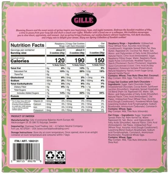 Gille Spring Collection Cookies, Gift Box, 17.6 Ounces