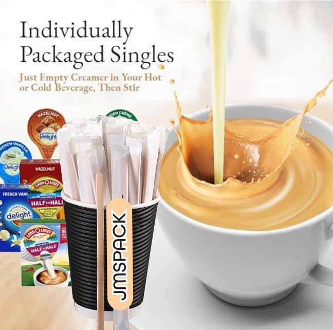 Coffee Creamer Singles Variety Pack Packaged By Jms Professional, Intearnational Dealight Mini Coffee Creamer & Mini Moos 4 Flavor Assortment (100 Pack) For Home, Office, Coffee, Bar, Gift