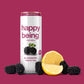 Happy Being Sparkling Blackberry Citrus White Tea, Infused with Turmeric & Elderberry, Caffeine Free, 12oz (4 Pack)