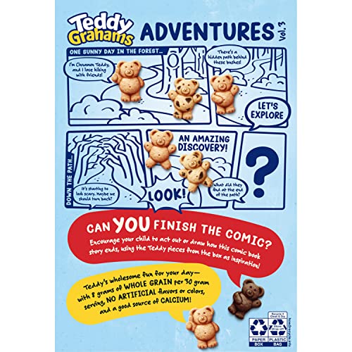 TEDDY GRAHAMS Cinnamon Graham Snacks, Bulk Kids Snacks, 6 - 10 oz Boxes