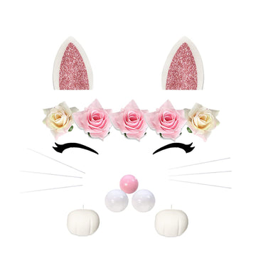 Cat Cake Topper With Ear Foot Flowers Eye Nose Whiskers For Kitty Cat Baby Shower