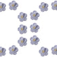 OCREME Royal Icing Sugar Flower Set of 14 - 1 Inch Lilac Decorations for Cakes, Cupcake Toppers, Birthdays, Weddings