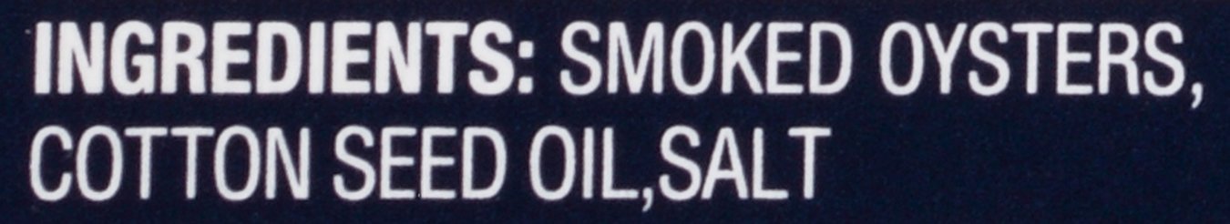 Bumble Bee Canned Oysters - Hardwood Smoked, Gluten Free, 3.75 oz Can, 18g Protein per Serving, Model 8660075233