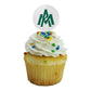 University Of Arkansas At Monticello Secondary Logo Cupcake Picks Toppers Decoration Set Of 6