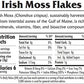 Irish Moss Flakes (Chondrus Crispus) - Organic Seaweed - 1 Lb
