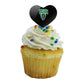 GRAPHICS & MORE Cupcake Picks Set of 6, Acrylic, Oklahoma Baptist University Theme, Model CUPT.HRT.ACR.6PK.CLCOBU500B