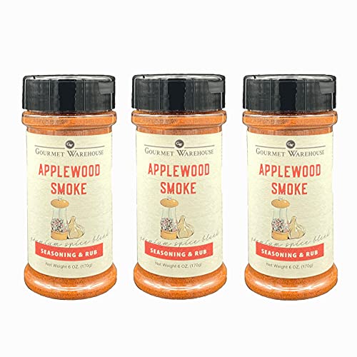 Gourmet Warehouse Applewood Smoke Spice Rub, 6 ozs, 3 Pack - No MSG, No HFCS