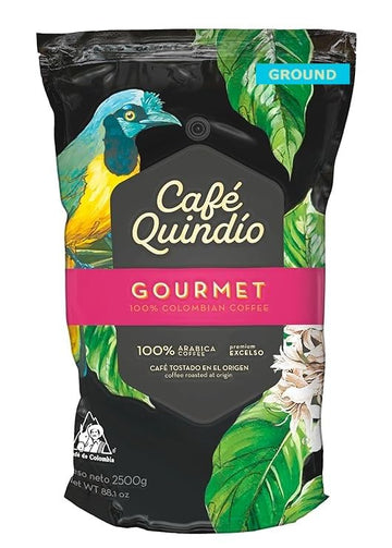 Cafe Quindio Gourmet Ground Coffee, 100% Colombian Excelso Coffee (88 Oz / 2500G)