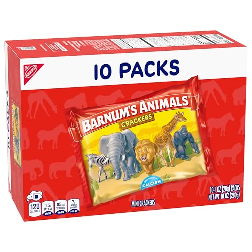 BARNUMS Original Animal Crackers, Kids Snacks, 10 Snack Packs (Pack of 2)