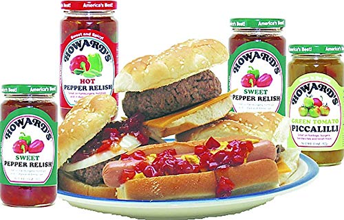 Howard's Premium Sweet Pepper Relish | Gluten Free | 11 oz | Perfect for Hamburgers, Hotdogs, and Dips
