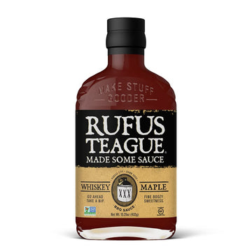 Rufus Teague Whiskey Maple BBQ Sauce, Gluten-Free, Non-GMO, 16 Fl Oz