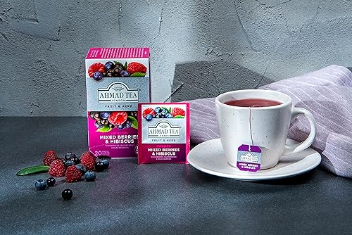 Ahmad Tea, Mixed Berries & Hibiscus, 20 Count (Pack Of 6)