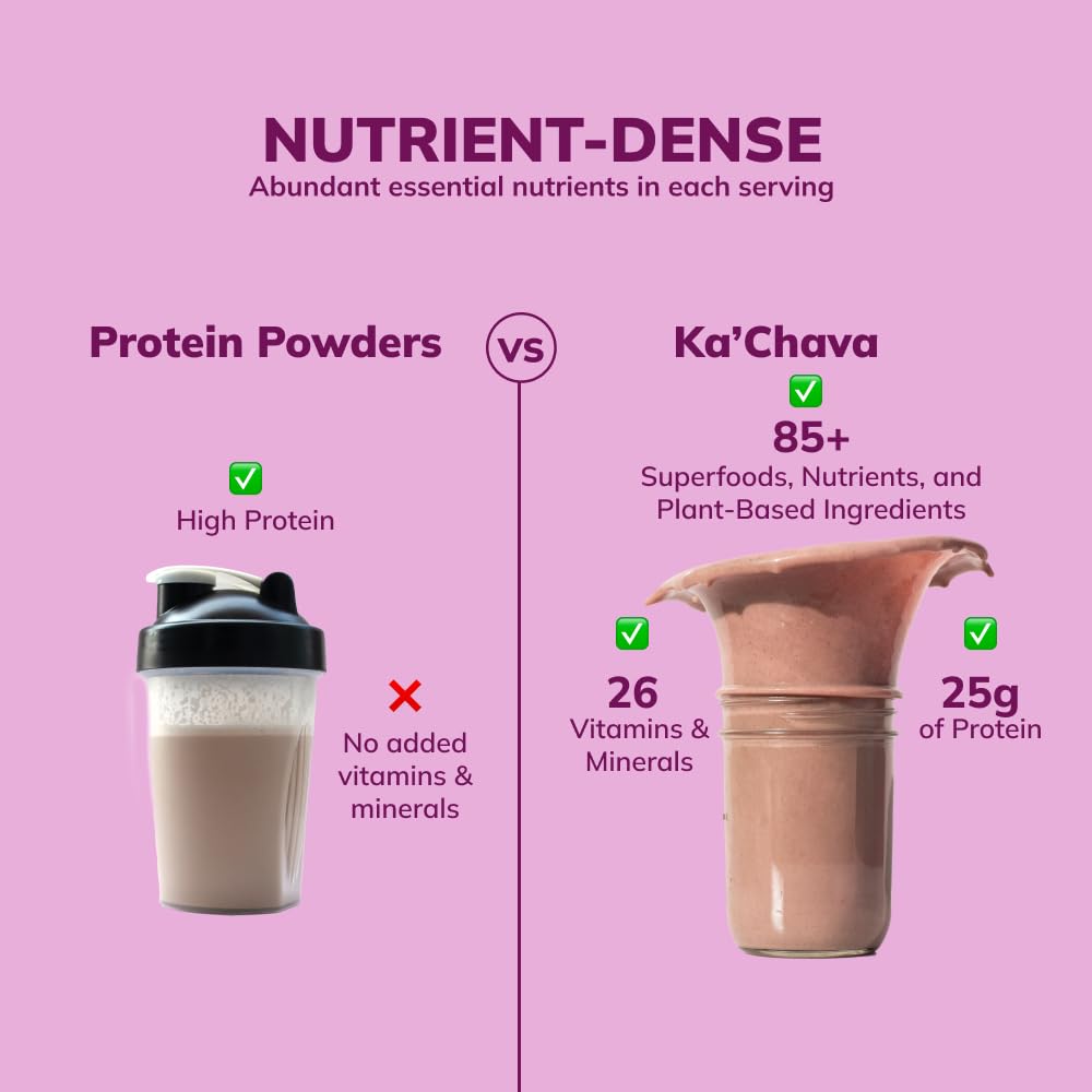 Ka’Chava Whole Body Meal Shake Coconut Acai 2 Lb – Vegan Protein Powder With 85+ Superfoods & Greens – Plant-Based Meal Replacement – Probiotics & Digestive Enzymes – Gluten & Dairy Free (15 Servings)