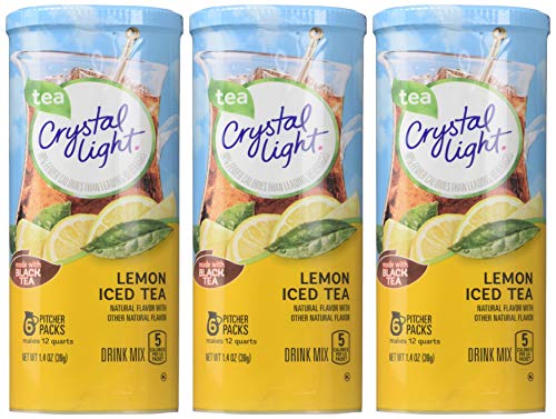 Crystal Light Lemon Iced Tea Drink Mix, 12-Quart Canister (Pack Of 3)