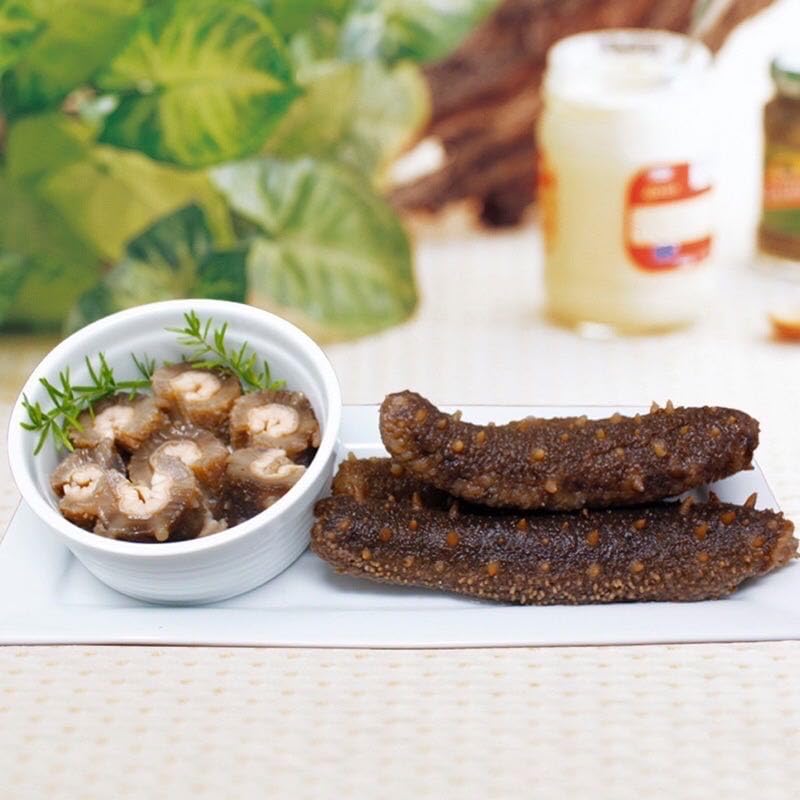 DABC OAK LAND Alaska Red Sea Cucumber, Grade AAAA, 16 oz, Sun Dried, Nutritious, Rich in Protein, Vitamins & Minerals, Medium Gift Bag
