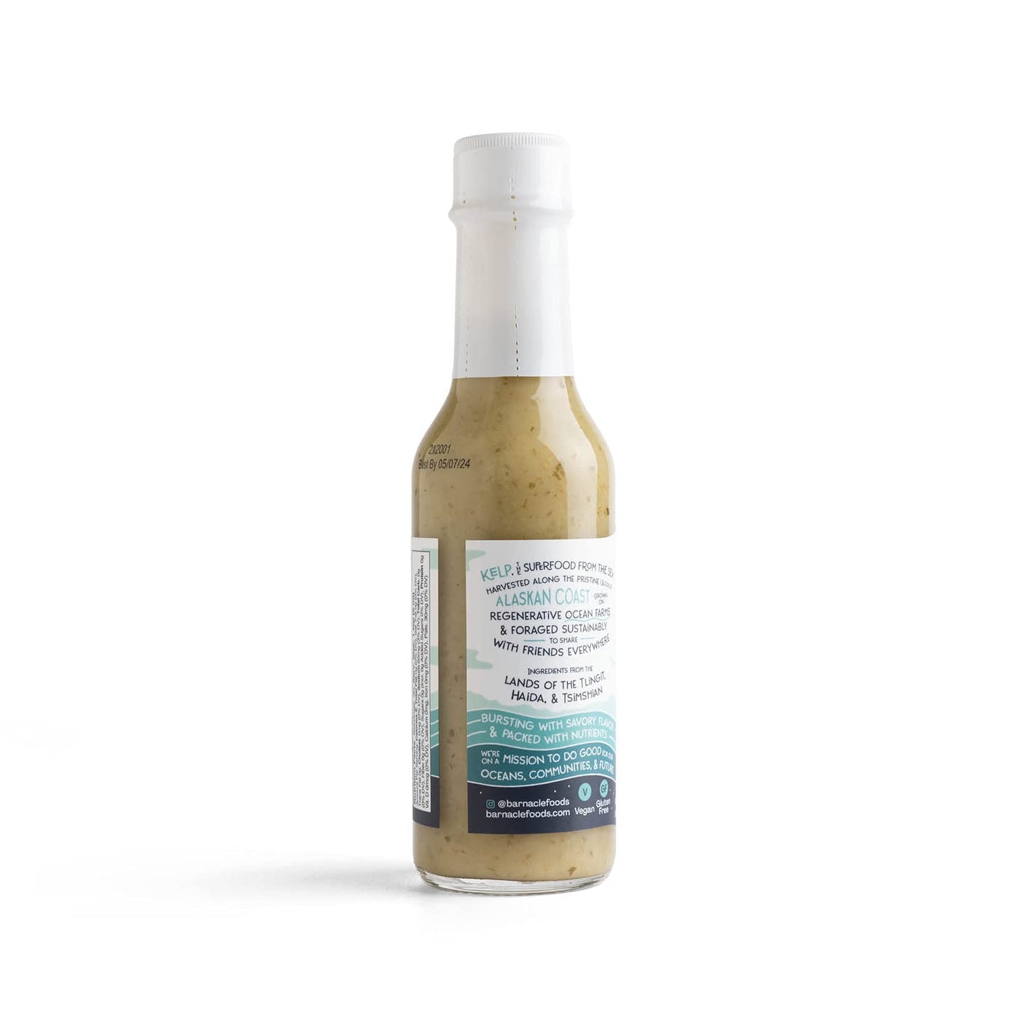 Barnacle Foods Serrano Bullwhip Kelp Hot Sauce, 5.5 oz (Pack of 3), Kelp & Serrano Peppers, Umami Flavor, Made in Alaska