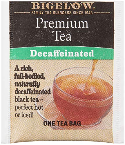 Bigelow 48 Count Premium Decaffeinated Blend Black Tea (Case Of 6), Total 288 Tea Bags, Contains Individually Wrapped Tea Bags,