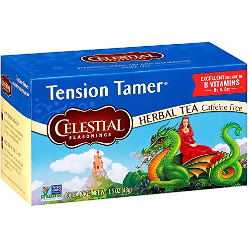 Celestial Seasonings Tension Tamer Tea - Herbal Blend, 20 Count, Blue Packaging, Model 48886