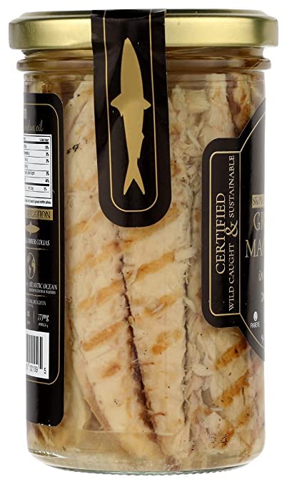 Season Grilled Mackerel In Olive Oil - Skinless & Boneless Mackerel Fillets, Wild Caught, Keto Snacks, Full Of Vitamins, Low In