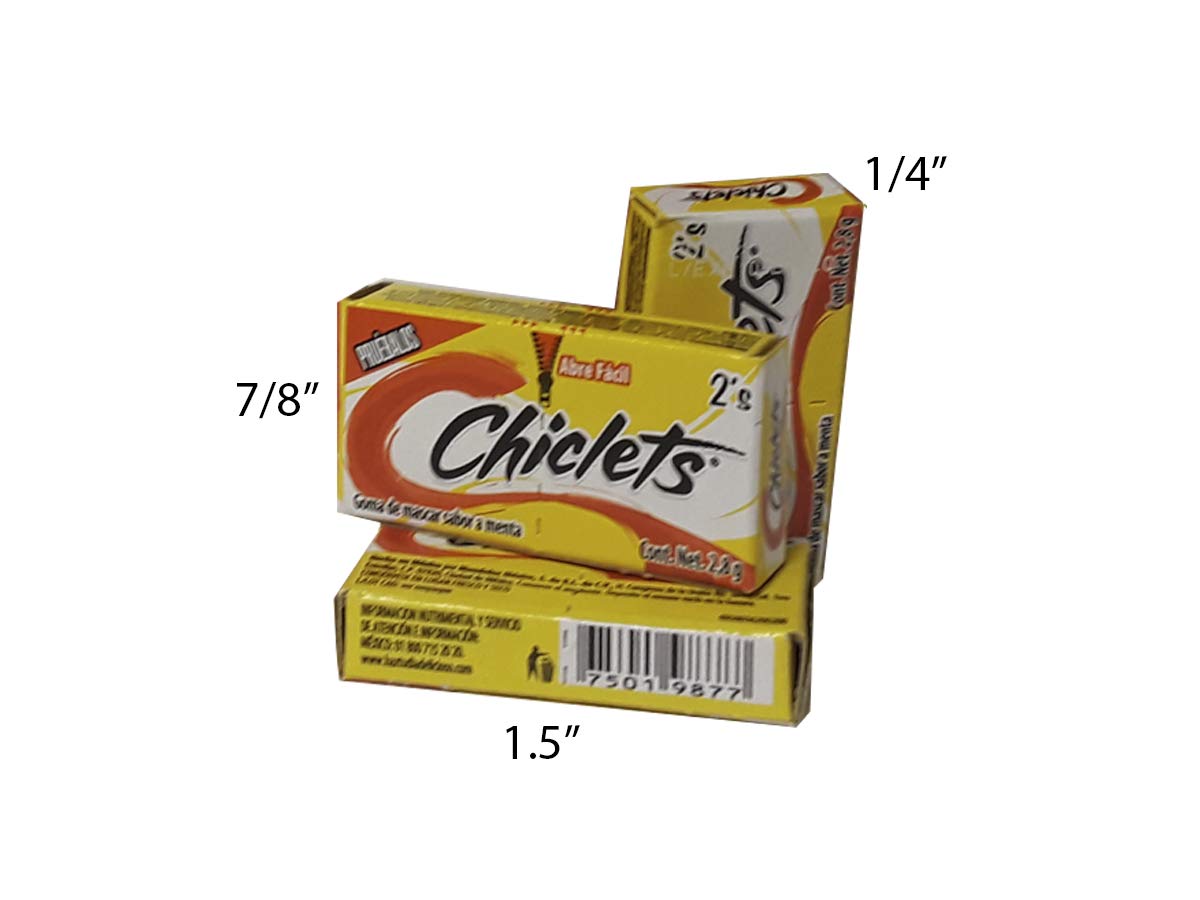 Adams Gum 100 x 2 units - Chiclets (Pack of 18)