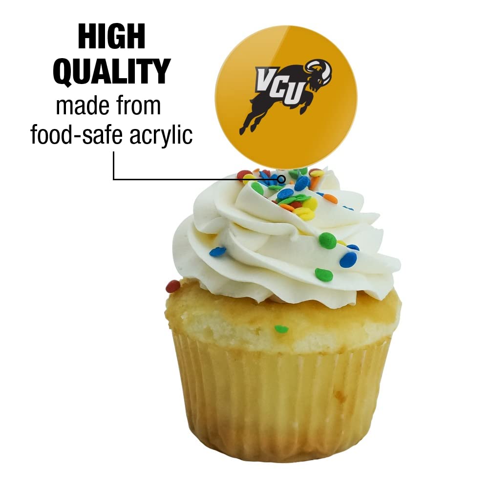 Virginia Commonwealth University Secondary Cupcake Picks Toppers Decoration Set Of 6