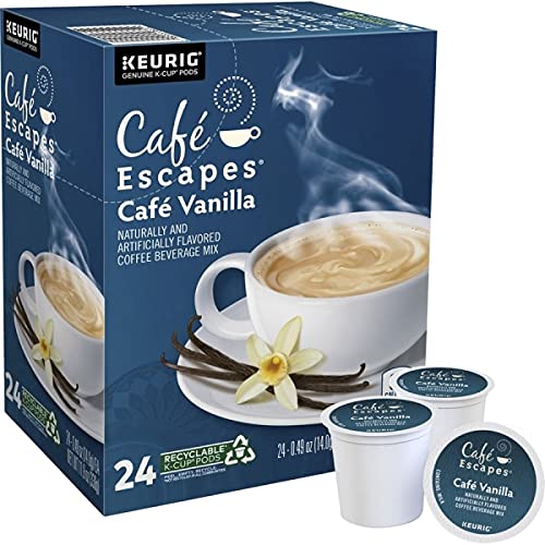 Caf   Escapes Caf   Vanilla, Keurig Single-Serve K-Cup Pods, 24 Count