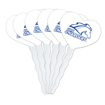 GRAPHICS & MORE Cupcake Picks Set of 6, Acrylic, Heart Design, One Size, University of Alabama Huntsville