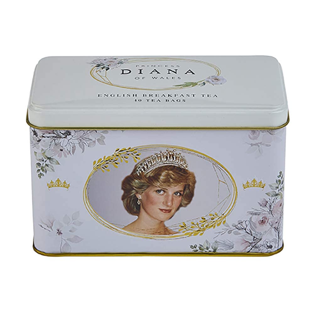 Diana Princess Of Wales Tea Tin With 40 English Breakfast Teabags