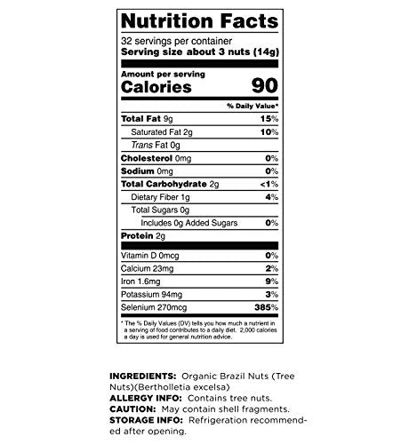 Terrasoul Superfoods Organic Brazil Nuts, 1 Lb - Raw | Unsalted | Rich In Selenium
