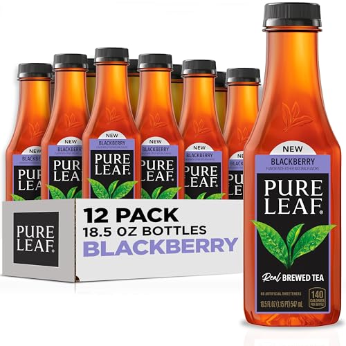 Pure Leaf Iced Tea, Blackberry, 18.5 Fl Oz Bottles (Pack Of 12)