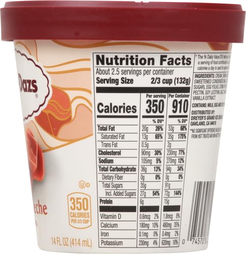 Haagen-Dazs, Dulce De Leche Ice Cream, 14 oz (Frozen)