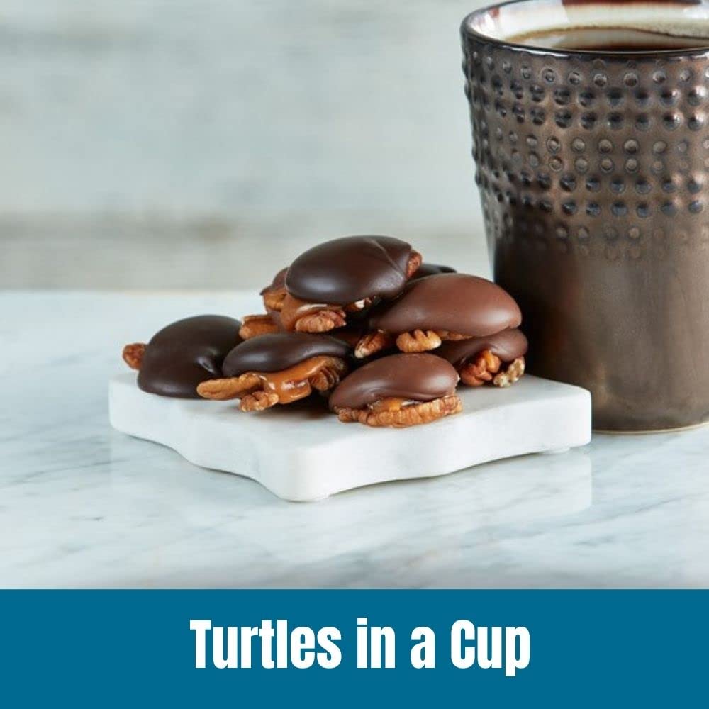 Door County Coffee Turtles In A Cup Flavored Coffee Ground | 10 Count Single Serve Cups | Medium Roast | 100% Specialty Arabica