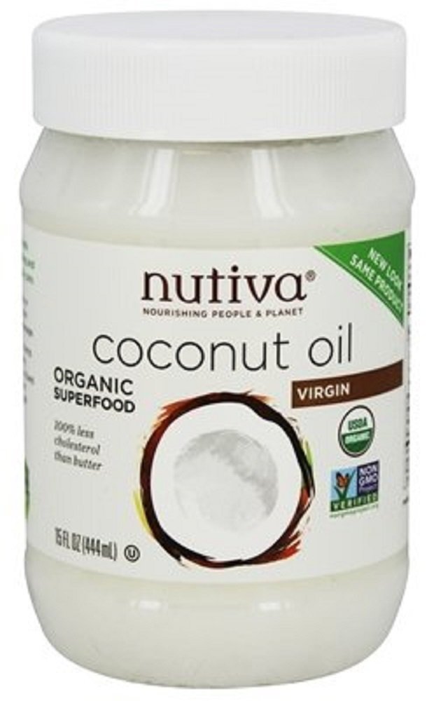 Nutiva Organic Coconut Oil, Cold-Pressed, Unrefined Cooking Oil, Natural Hair Oil, Skin Oil, Massage Oil, Usda Organic, Extra Vi