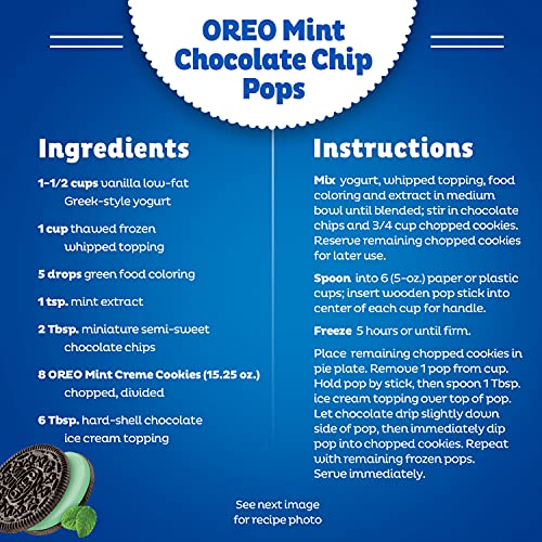 OREO Mint Creme Chocolate Sandwich Cookies, Family Size, 12 - 20 oz Packs