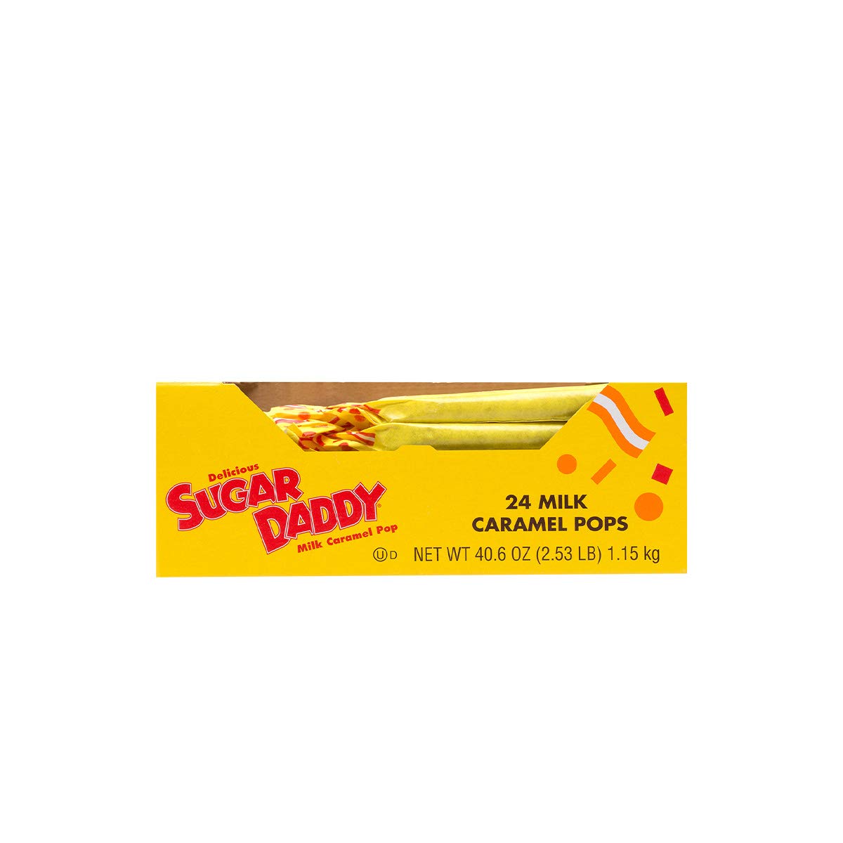 Sugar Daddies Milk Caramel Pops,1150 Grams 24 Count (Pack Of 1)