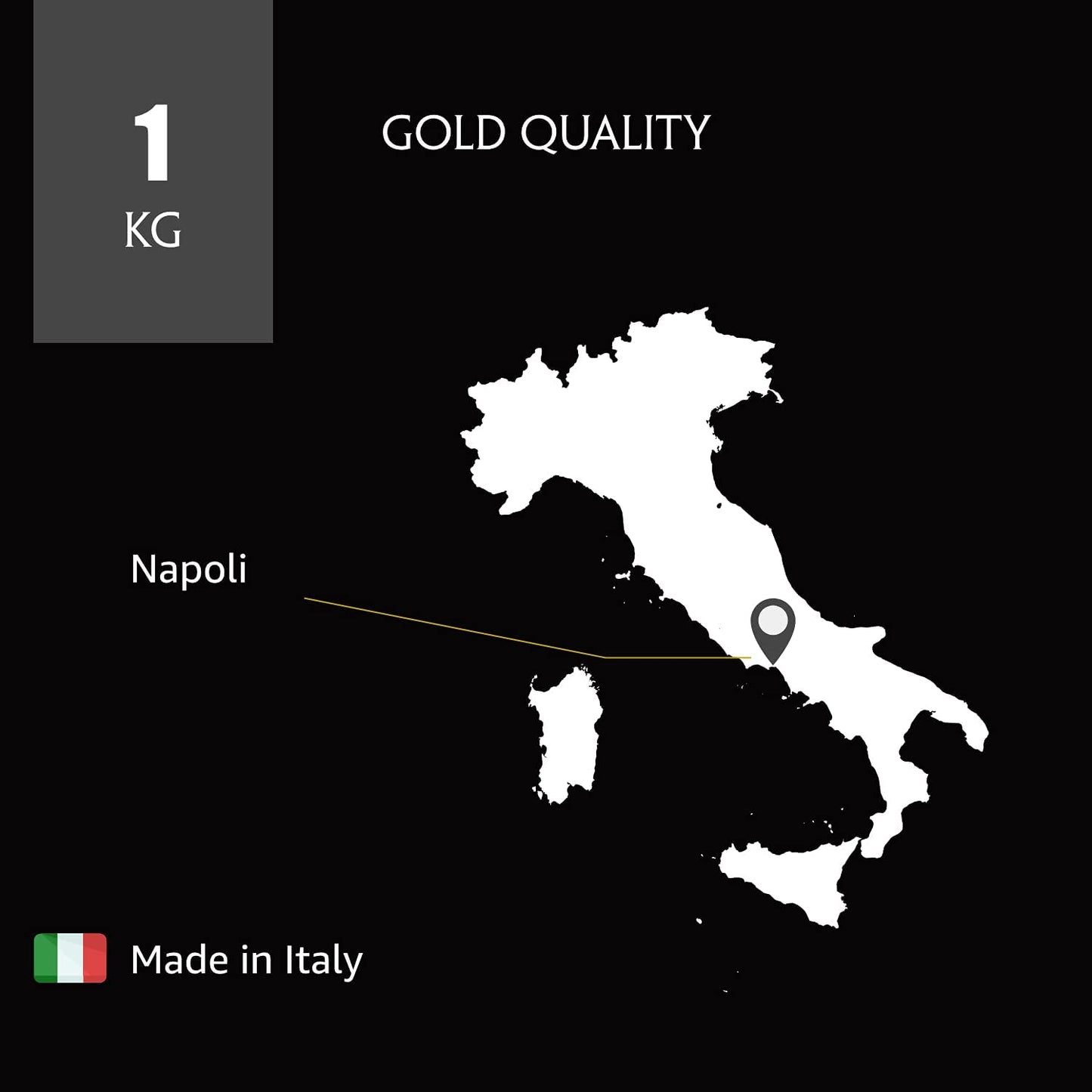 Piazza Mercanti Caffe Oro Italian Roast Coffee Whole Beans - 2.2lb Bag - Non-GMO