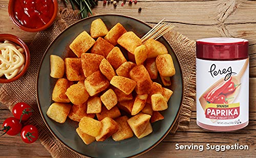 Pereg Spanish Paprika Spice - 4.25 Oz - Paprika Powder - Hot Spices & Seasonings - Vibrant Red Paprika Seasoning With Pungent Fl