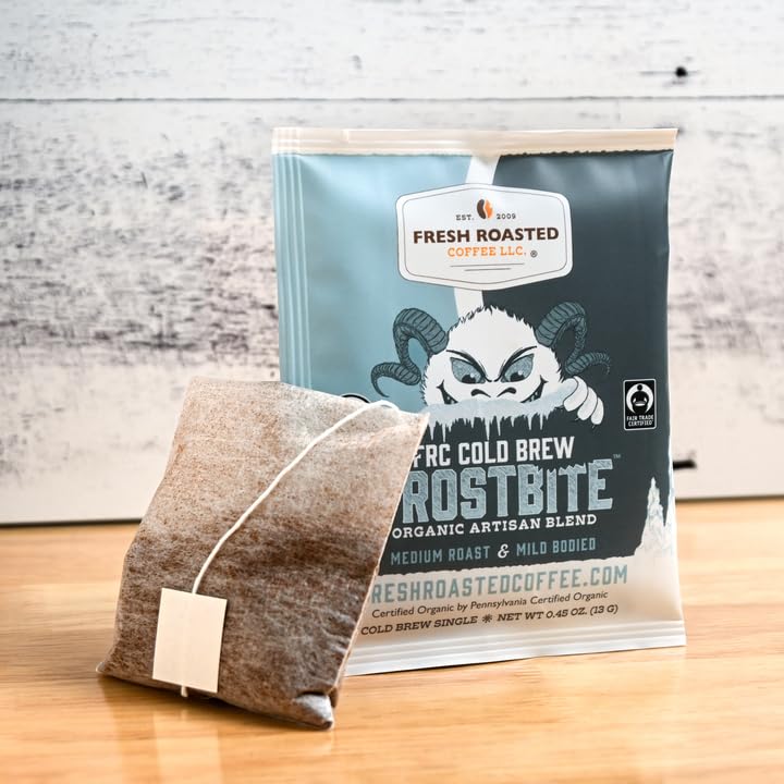 Frc Frostbite Organic Cold Brew Coffee In Single-Serve Packs, No Coffeemaker Required, Mold & Mycotoxin Tested Kosher, 10 Sachet