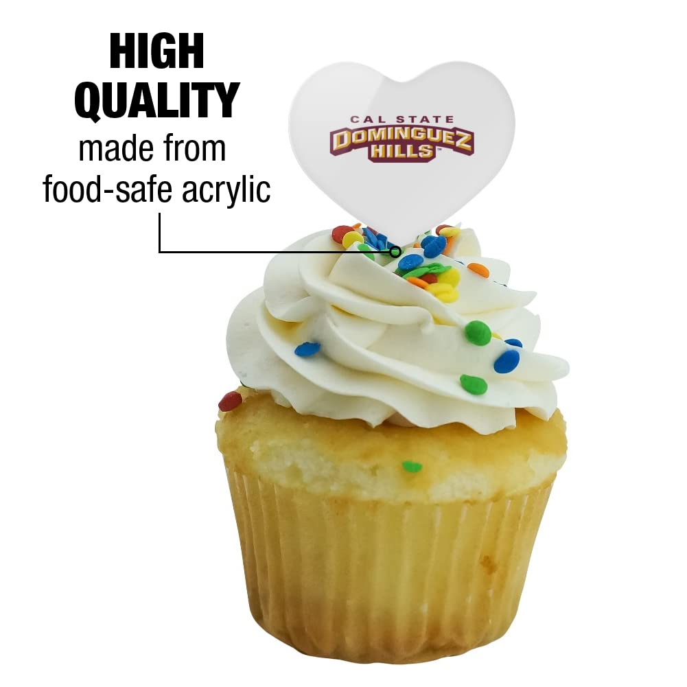 GRAPHICS & MORE Cupcake Picks Set of 6, Acrylic, California State University Dominguez Hills Secondary Logo