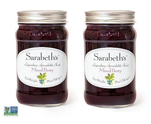 Sarabeths Mixed Berry Preserves, 18 oz Pack of 2, Billys Blues Flavor