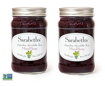 Sarabeths Mixed Berry Preserves, 18 oz Pack of 2, Billys Blues Flavor