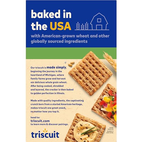 Triscuit Avocado, Cilantro & Lime Whole Grain Wheat Crackers, Lunch Snacks, Bulk Snack Crackers, 6 - 8.5 oz Boxes