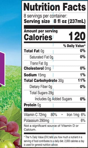 Langers 100% Juice with Vitamin C, Apple Grape, 64 Fl Oz (Pack of 8)