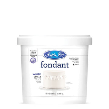 Satin Ice White Fondant, Vanilla, 2 Pounds