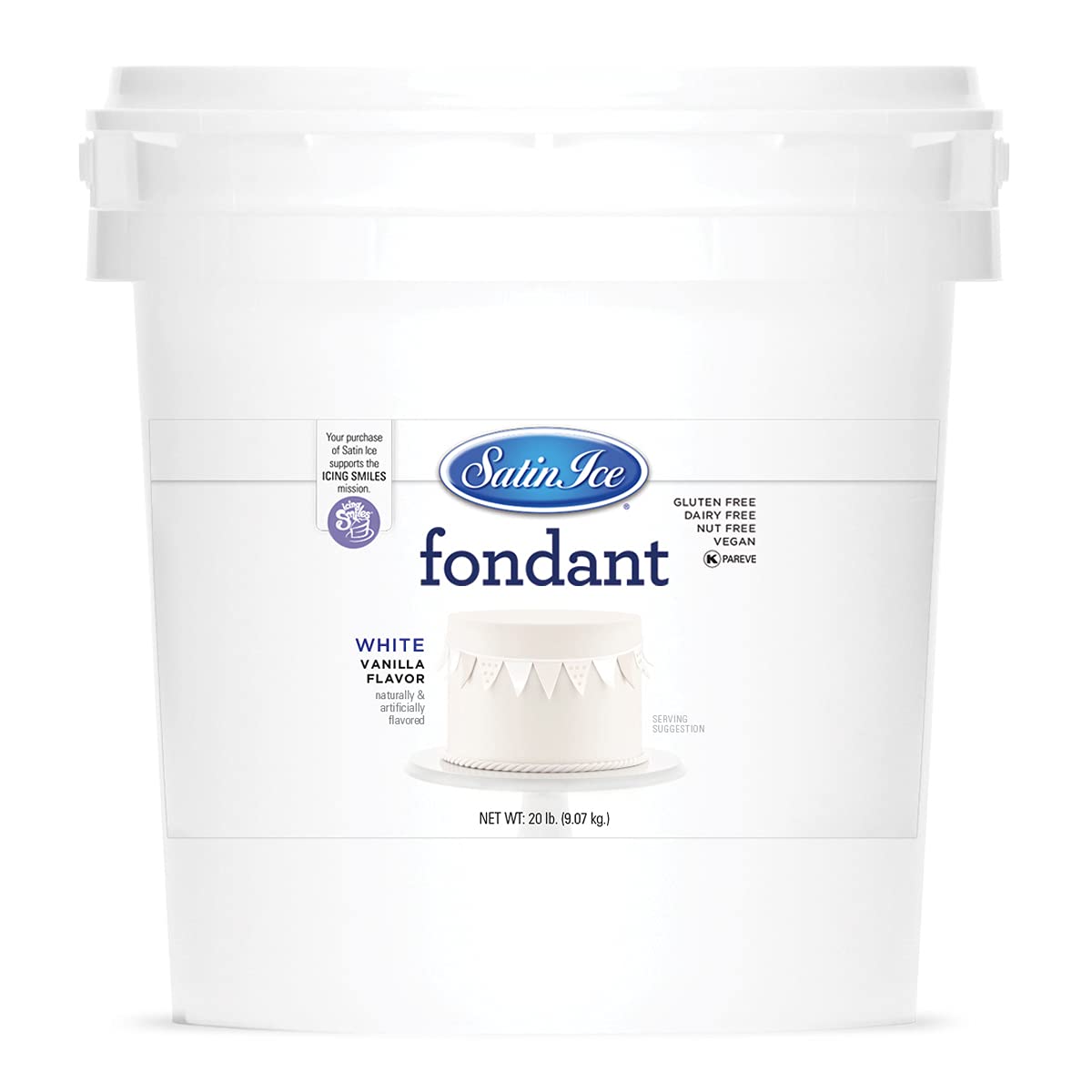 Satin Ice Fondant, White, 20 Pound
