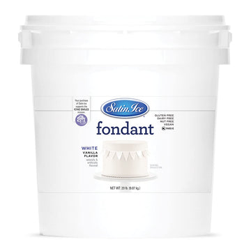 Satin Ice Fondant, White, 20 Pound
