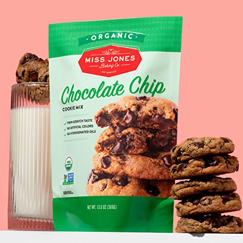 Miss Jones Baking Organic Cookie Mix, Non-Gmo, Vegan-Friendly, Packed With Morsels: Sea Salt Chocolate Chip (Pack Of 6)