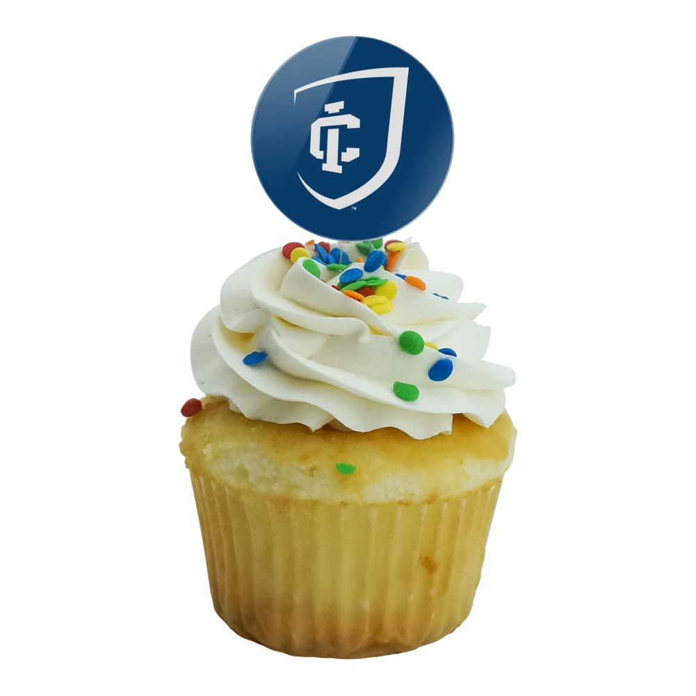 Ithaca College Primary Logo Cupcake Picks Toppers Decoration Set Of 6