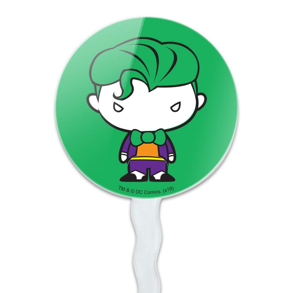 GRAPHICS & MORE Batman Joker Cute Chibi Cupcake Picks Toppers Set of 6, Multi, Acrylic, One Size